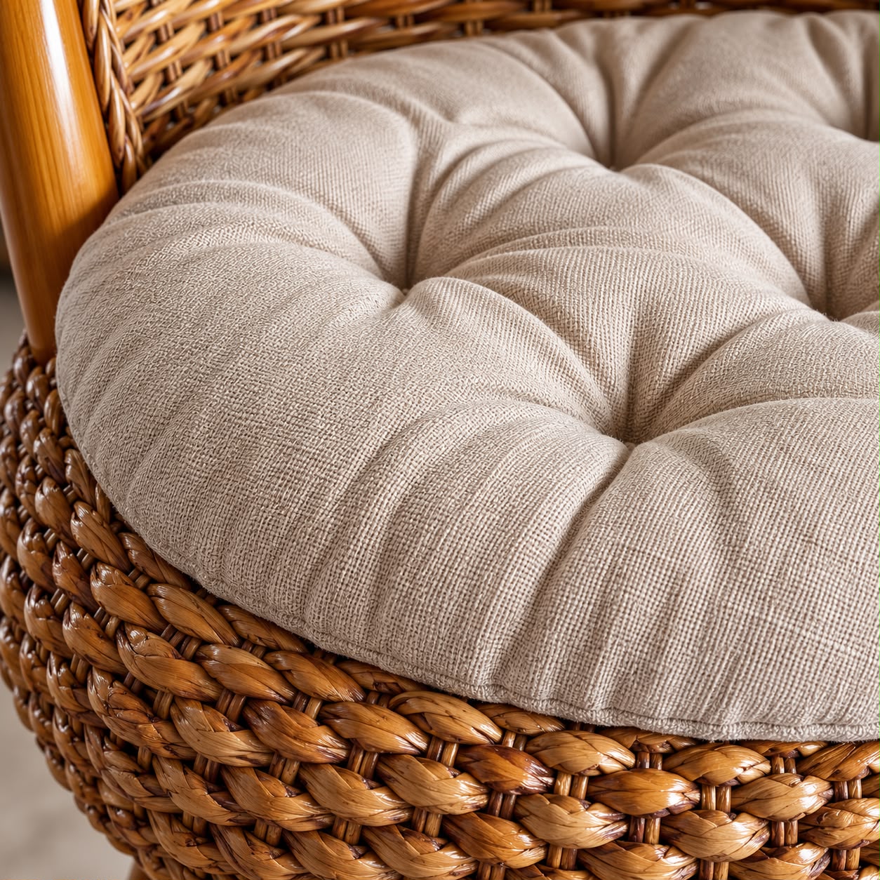 Ambra – Fauteuil bas en rotin miel