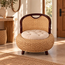 Sienna – Fauteuil bas en rotin brun