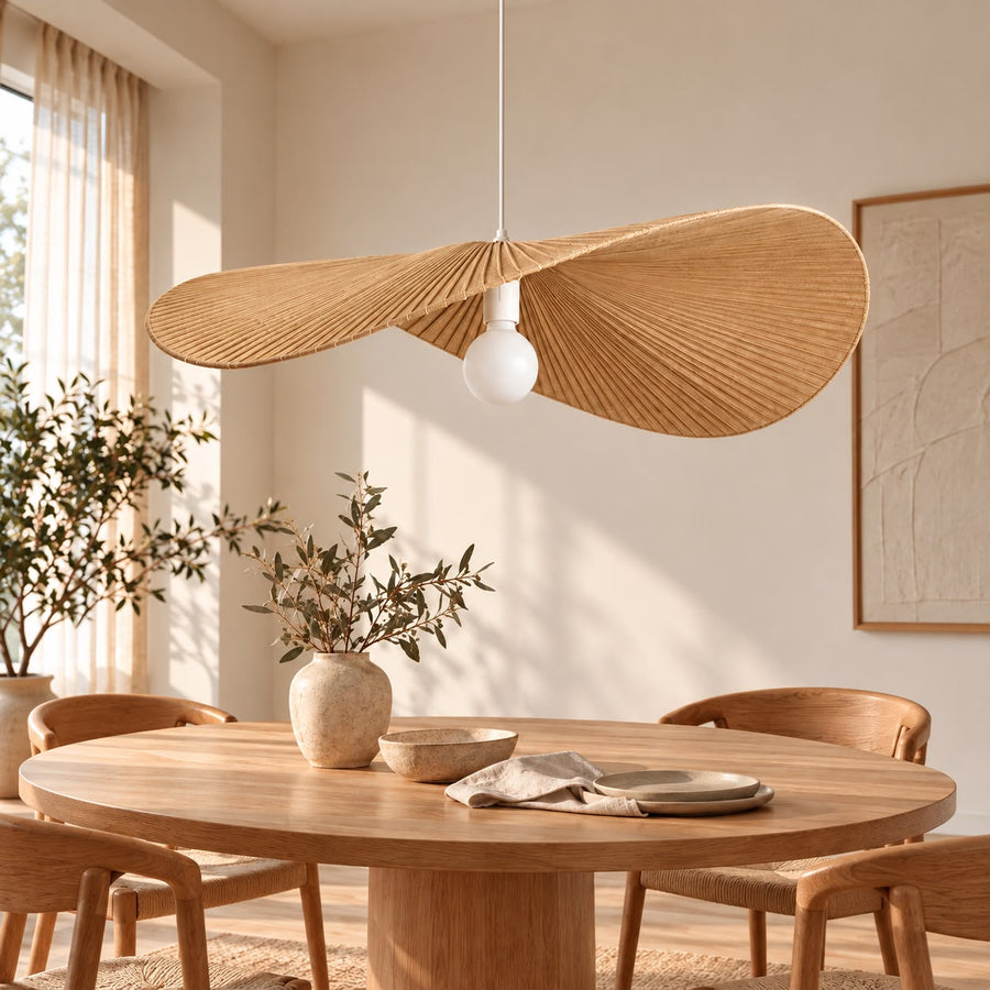 Aléa – Suspension ondulée en rotin