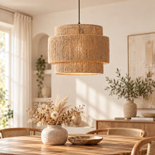 Tessara – Suspension cylindrique en fibres naturelles
