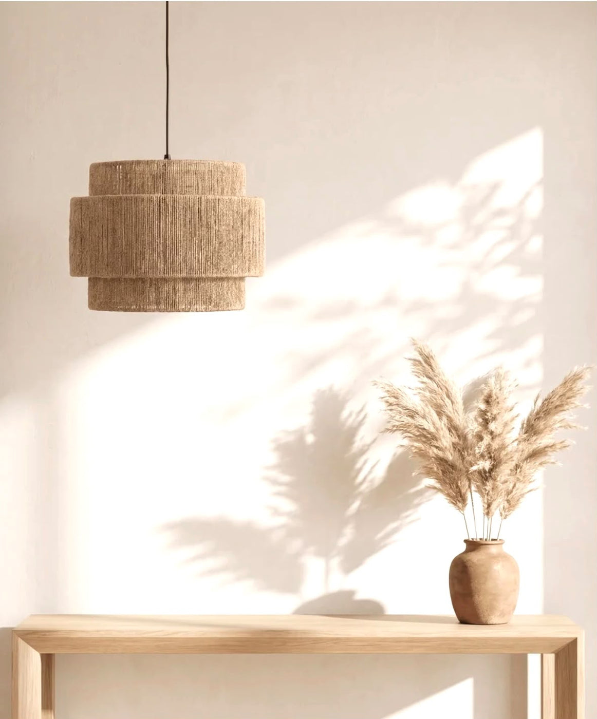 Tessara – Suspension cylindrique en fibres naturelles