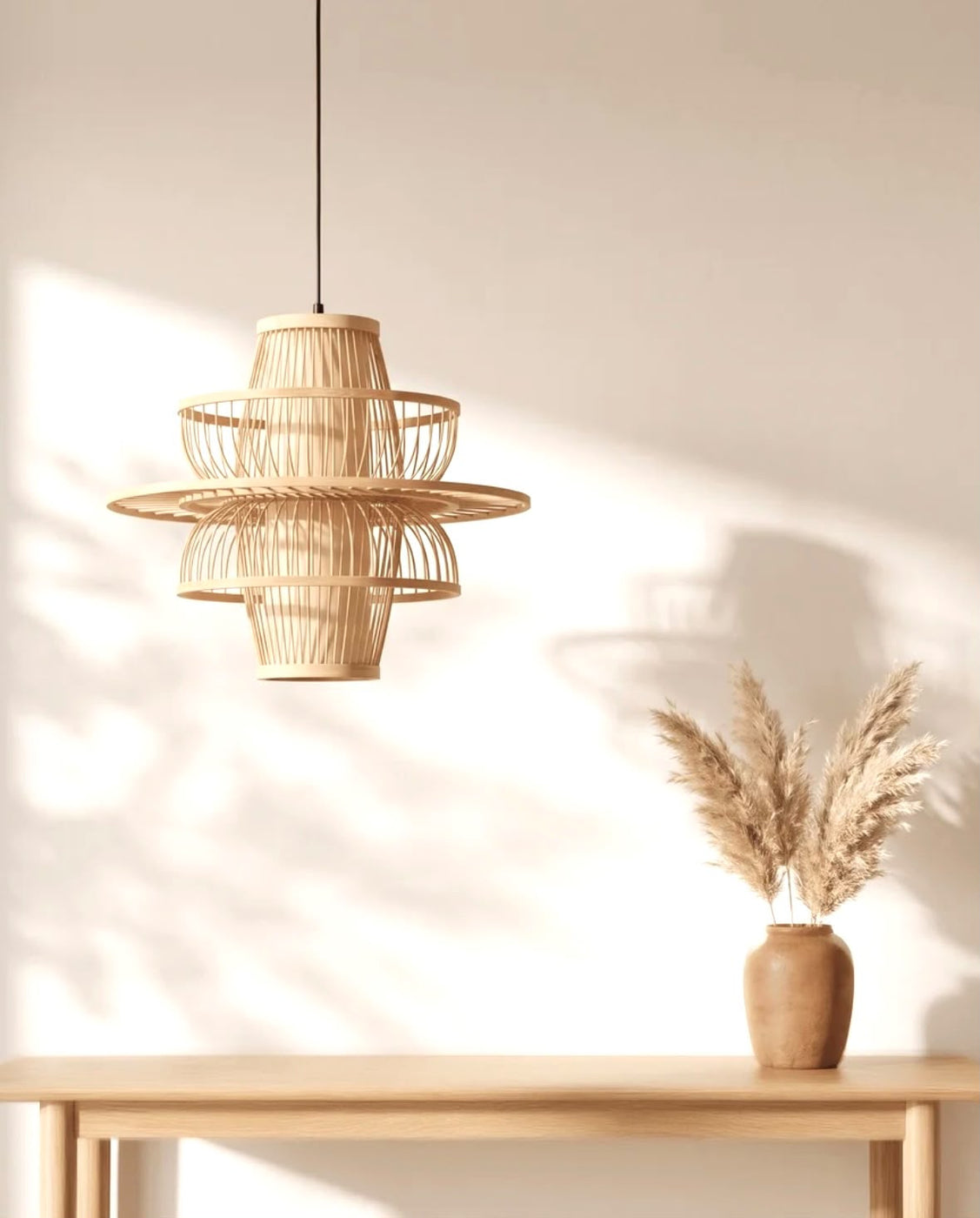 Oréane – Suspension sculpturale en bambou
