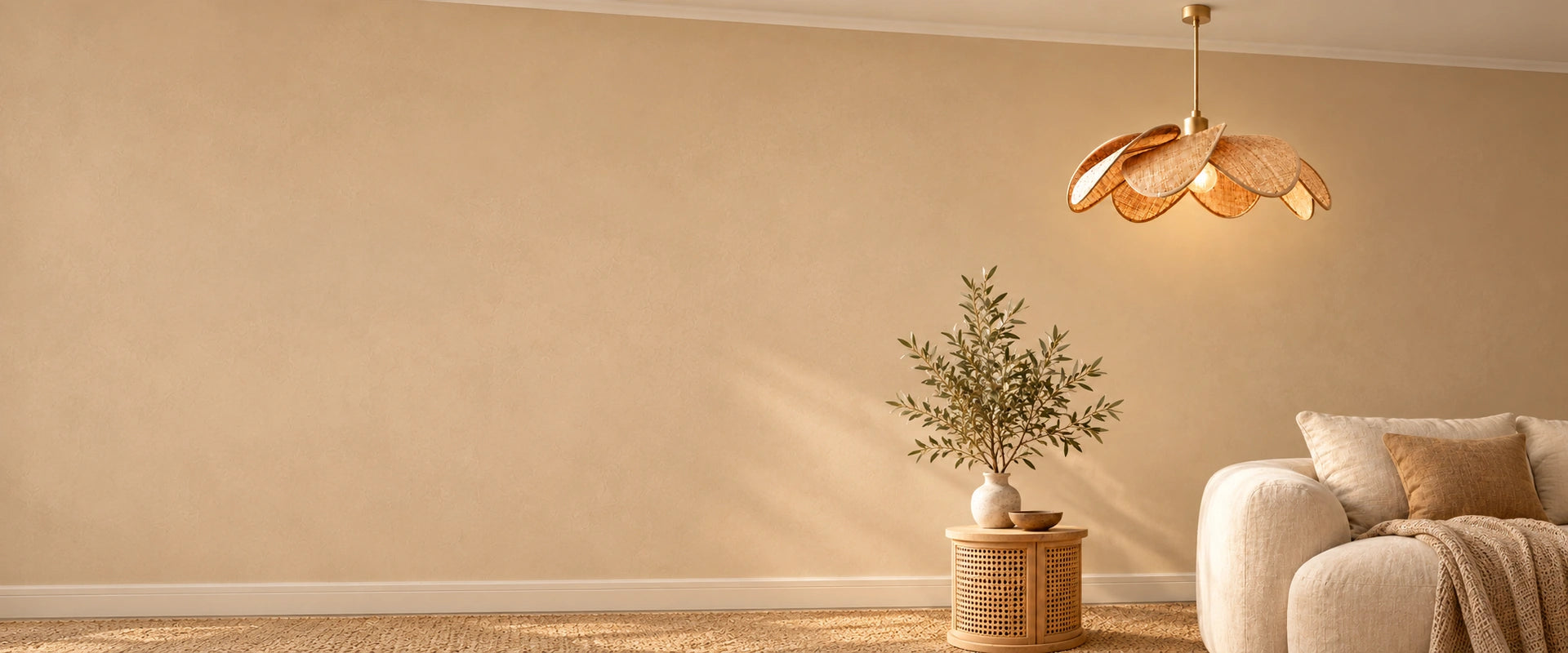 Auréa – Suspension florale en rotin